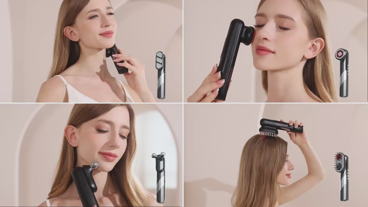 HEAD MASSGER COMB 4 en 1 - Peigne Massant Électrique Multifonctions – Soin & Croissance Cheveux