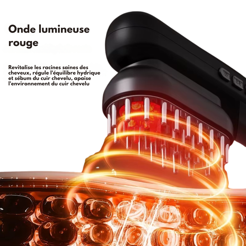 HEAD MASSGER COMB 4 en 1 - Peigne Massant Électrique Multifonctions – Soin & Croissance Cheveux